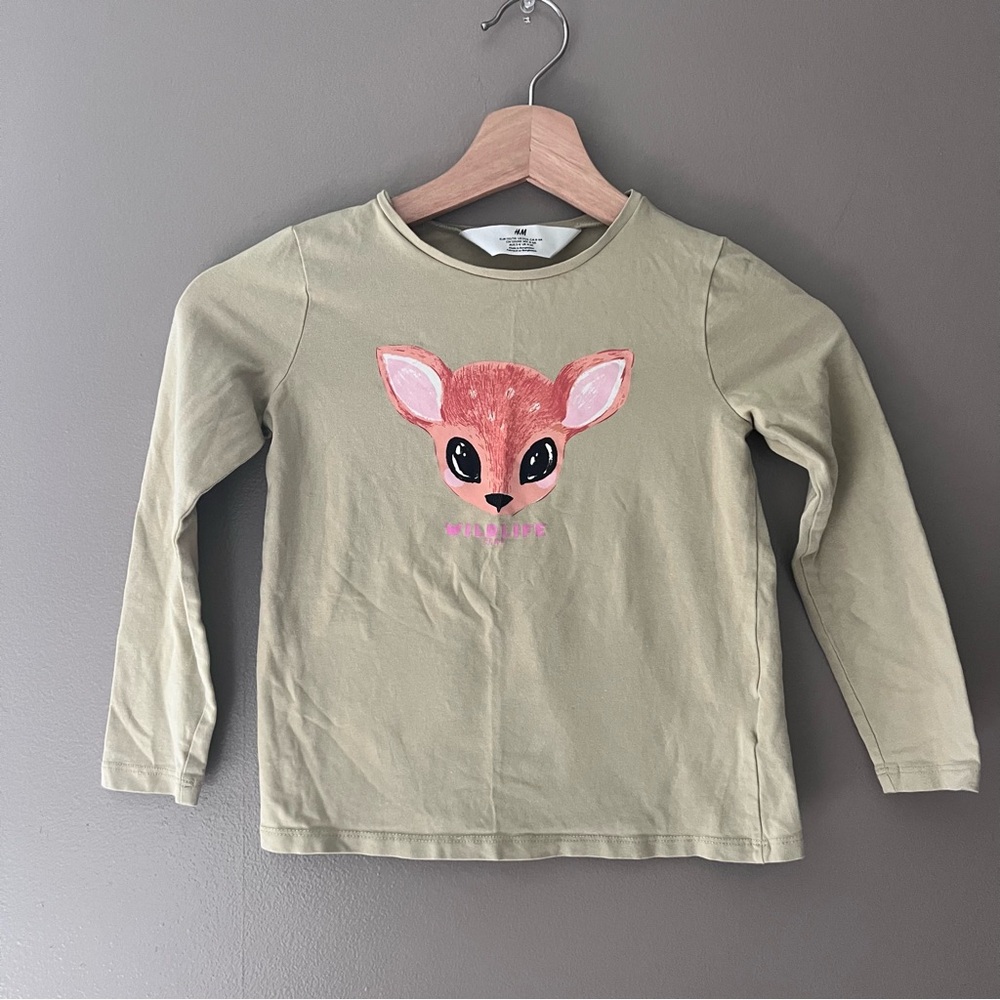 LONG SLEEVE BABY DEER H&M TOP